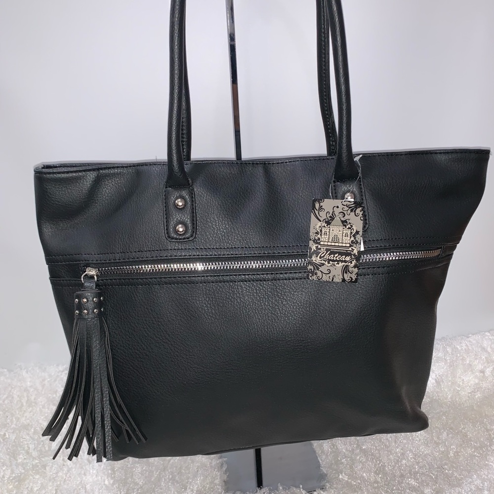 BLACK SASHA TOTE/HAND/ SHOULDER BAG - Picture 2 of 7